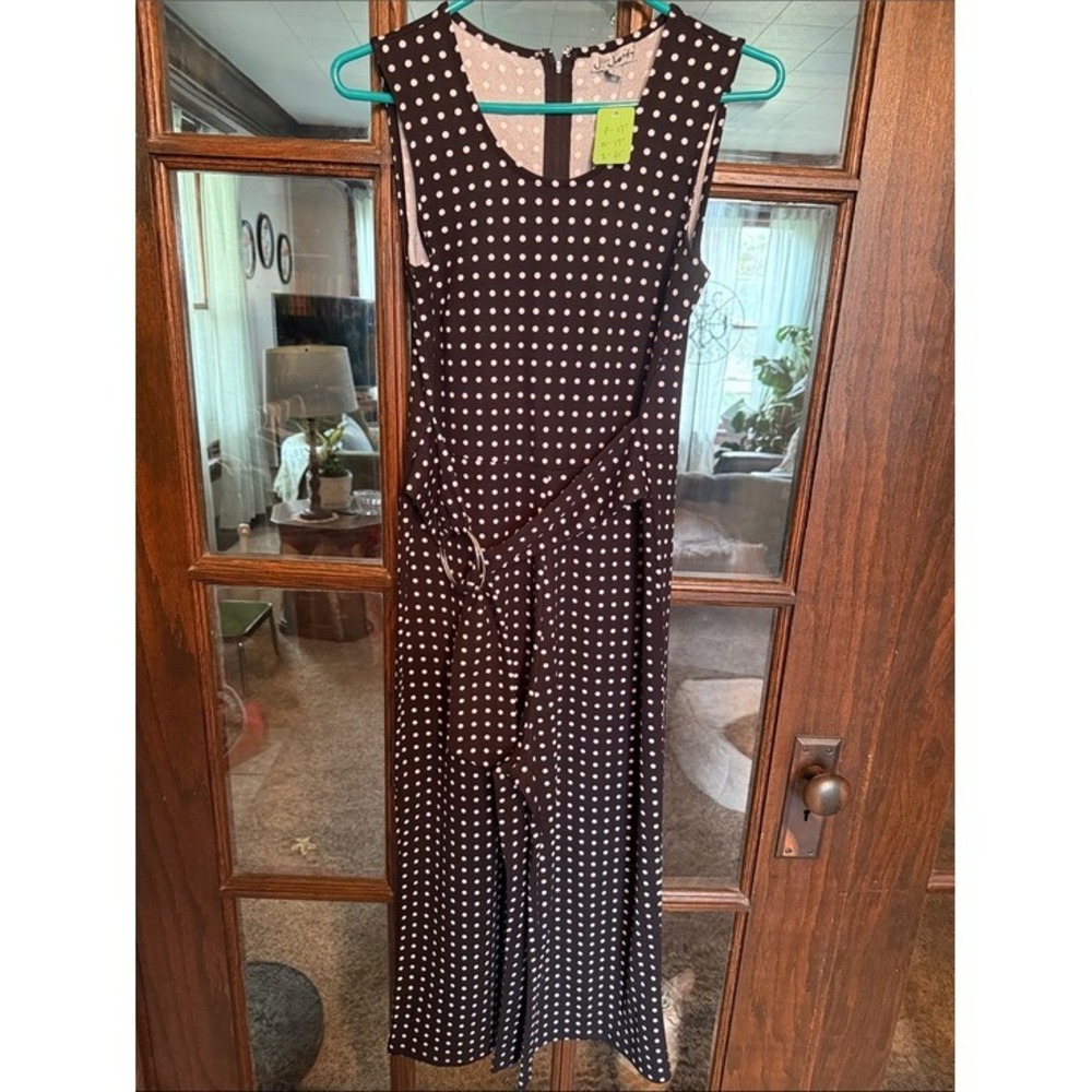 J for Justify Black Polka Dot Sleeveless Wide Leg Jumpsuit Sm Rockabilly Pinup